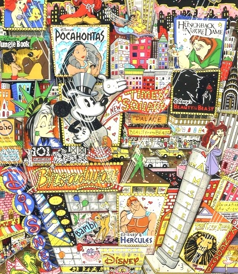 チャールズ・ファジーノの絵画作品　タイトルは、Disney on Broadway